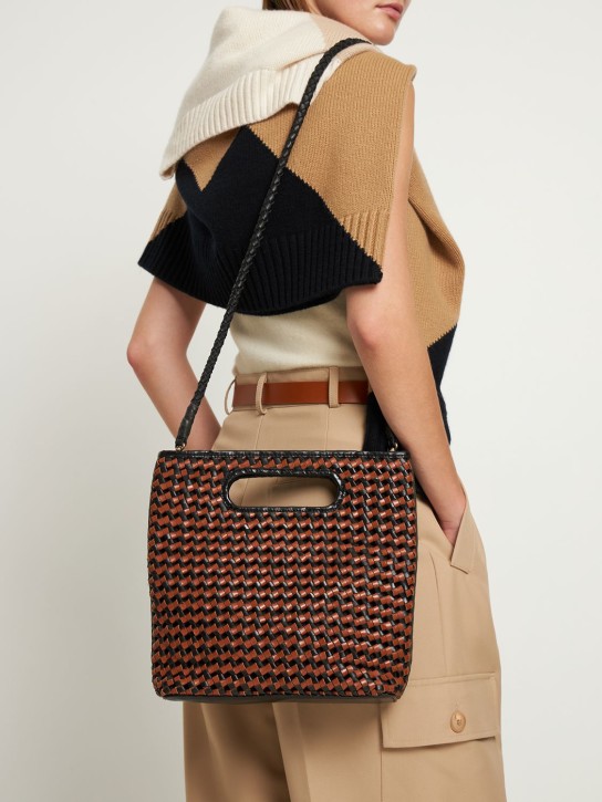 Bembien: Nell hand-knotted leather top handle - women_1 | Luisa Via Roma