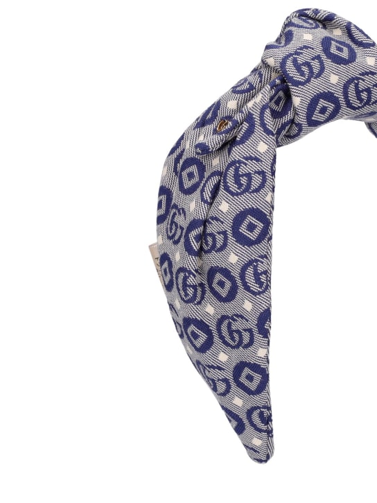Gucci: Petey headband - Mavi/Beyaz - kids-girls_1 | Luisa Via Roma