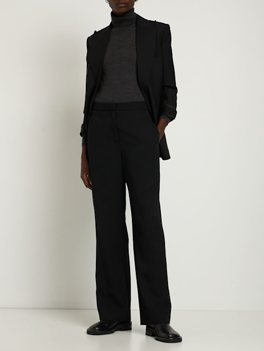 Deveaux: Ami vi blend high waist straight pants - Black - women_1 | Luisa Via Roma