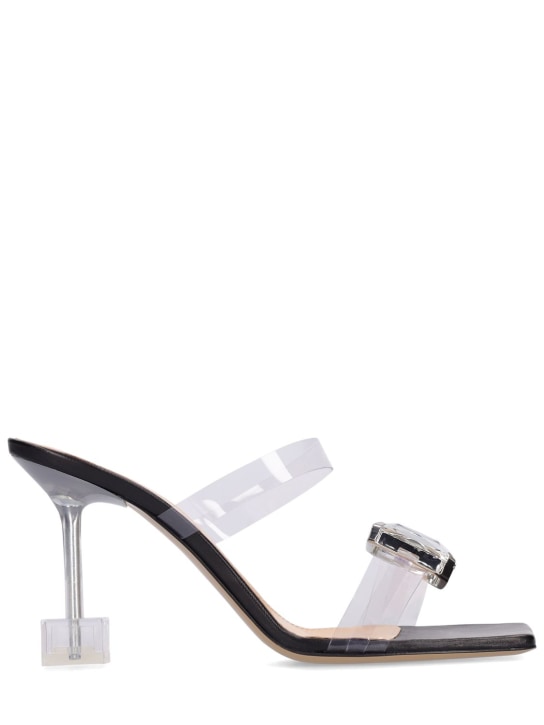 Mach & Mach: 95mm Embellished PVC mules - Black - women_0 | Luisa Via Roma