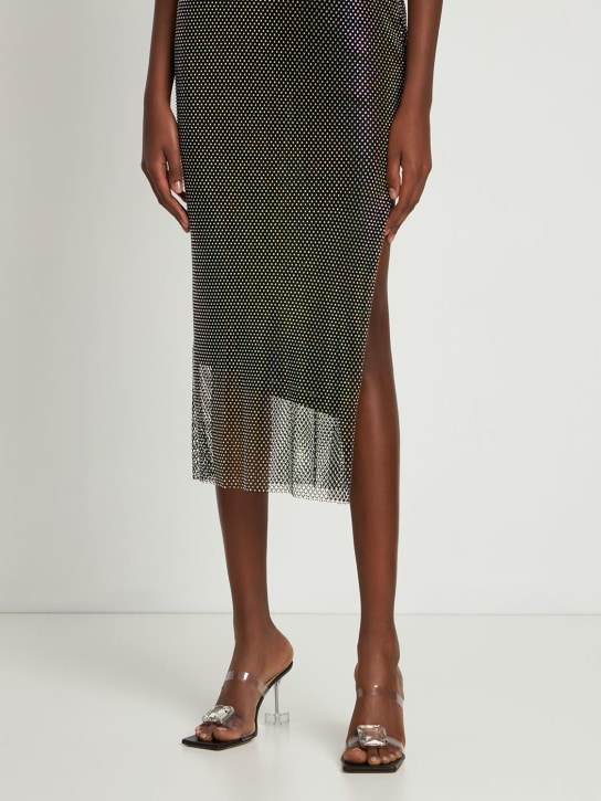 Mach & Mach: 95mm Embellished PVC mules - Black - women_1 | Luisa Via Roma