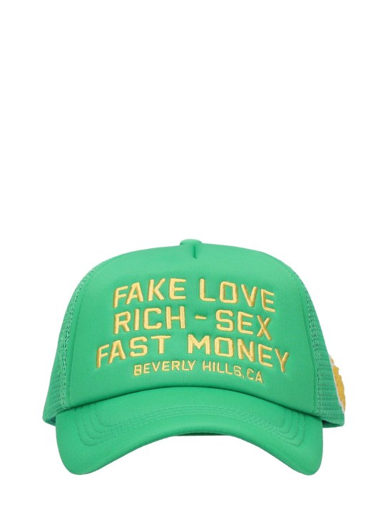 Homme+Femme: Fake Love trucker hat - Green - men_0 | Luisa Via Roma