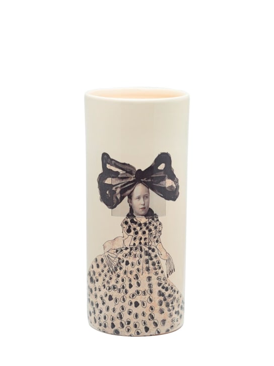 Casa Marras: Cylinder 花瓶 - ベージュ/ブラック - ecraft_0 | Luisa Via Roma