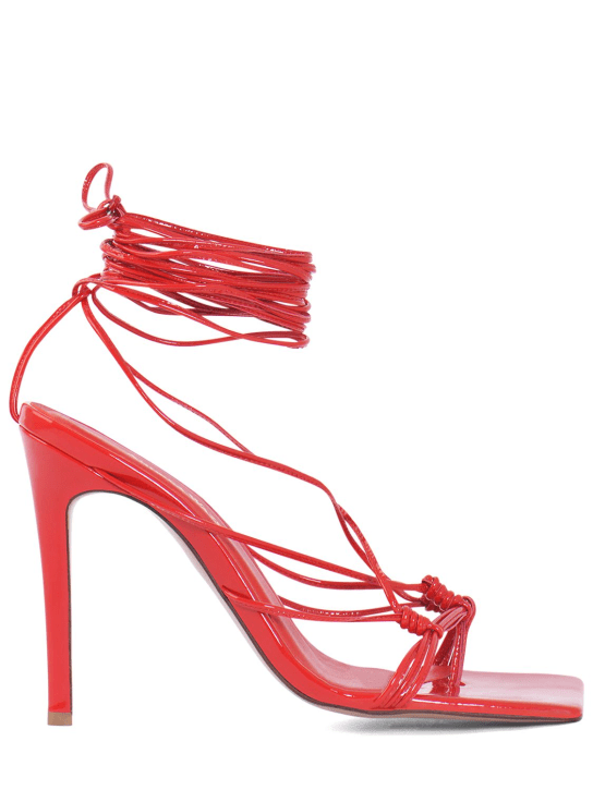 Andrea Wazen: Sandali Mandaloun in vernice 105mm - Rosso - women_0 | Luisa Via Roma