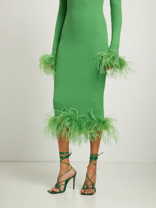 Andrea Wazen: Sandalias Mandaloun de charol 105mm - Verde - women_1 | Luisa Via Roma