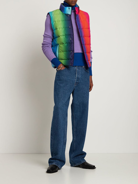 Agr: Doudoune sans manches en nylon imprimé dégradé - Multicolore - men_1 | Luisa Via Roma