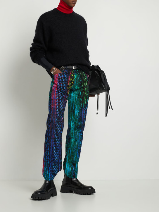 Snake print cotton denim jeans - Thumbnail 2