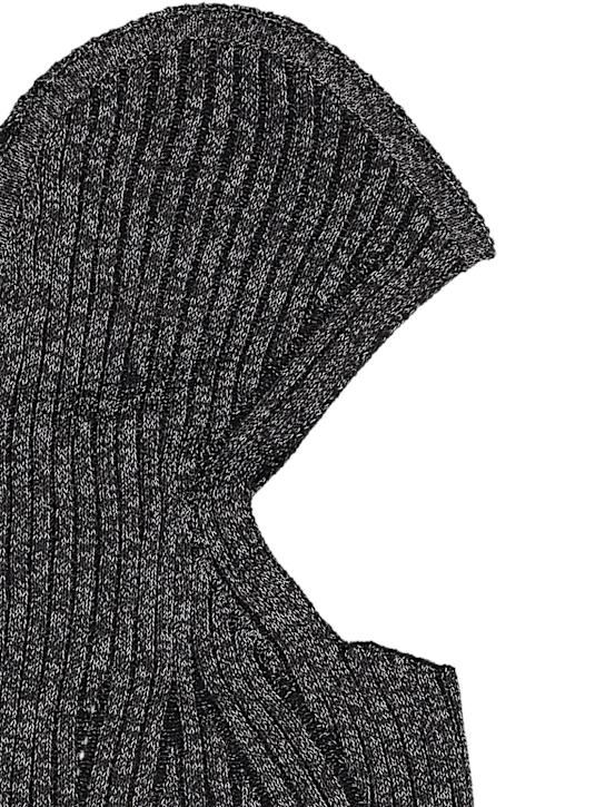 Dion Lee: Reflective wool blend balaclava - Black - men_1 | Luisa Via Roma