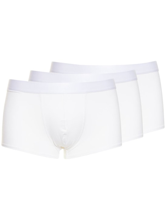 CDLP: 莱赛尔纤维平角内裤3条套装 - 白色 - men_0 | Luisa Via Roma