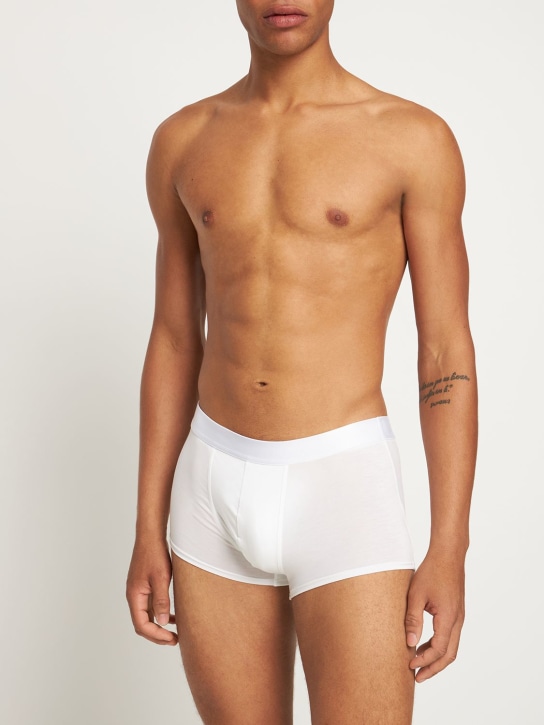 CDLP: 莱赛尔纤维平角内裤3条套装 - 白色 - men_1 | Luisa Via Roma