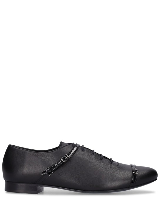Stefan Cooke: Buckle Doytt lace-up shoes - Black - men_0 | Luisa Via Roma