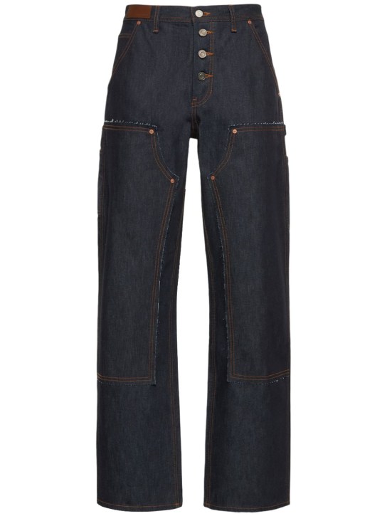 Andersson Bell: Jeans carpenter in denim di cotone 24.5cm - men_0 | Luisa Via Roma