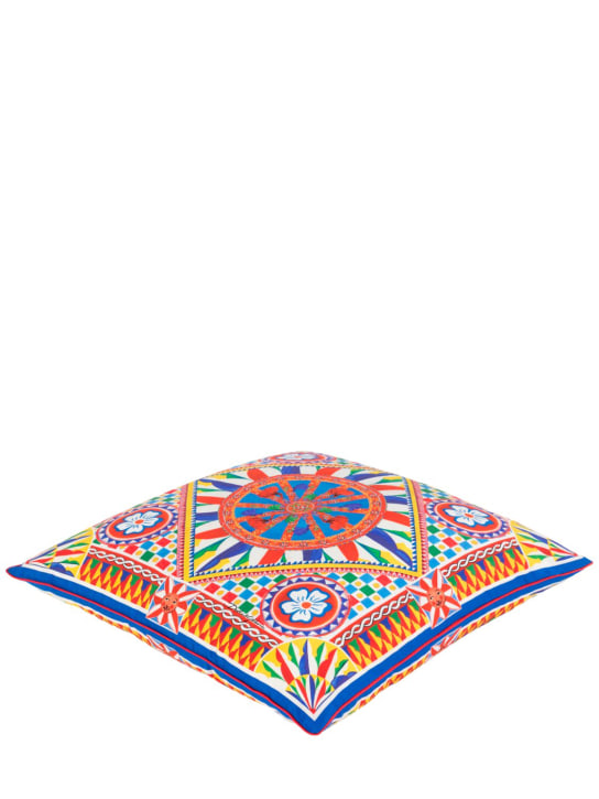 Dolce&Gabbana: Small silk cushion - Carretto - ecraft_2 | Luisa Via Roma