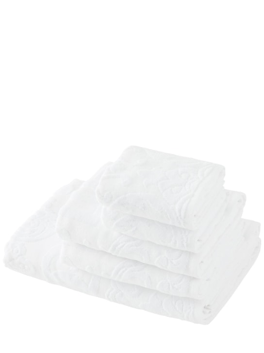 Dolce&Gabbana: Set di 5 asciugamani in cotone - Bianco - ecraft_0 | Luisa Via Roma