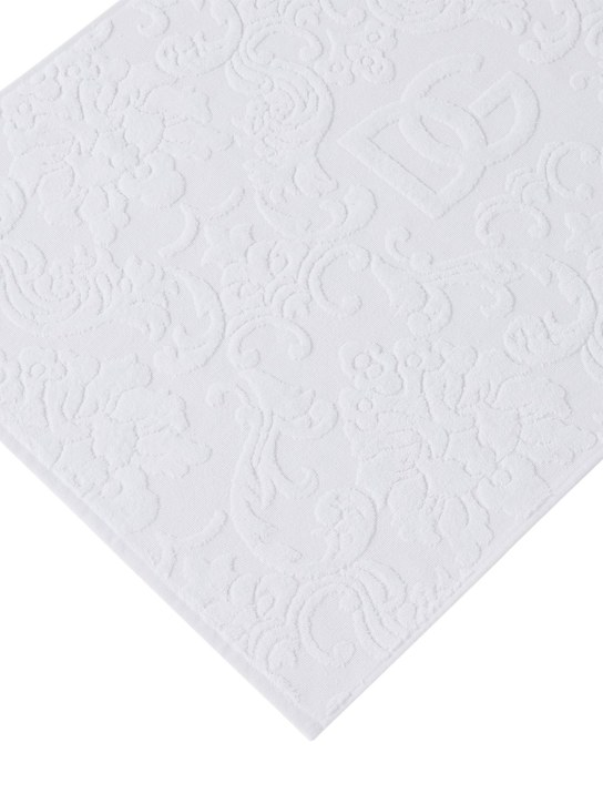Dolce&Gabbana: 棉质毛巾布浴室防滑垫 - 白色 - ecraft_1 | Luisa Via Roma