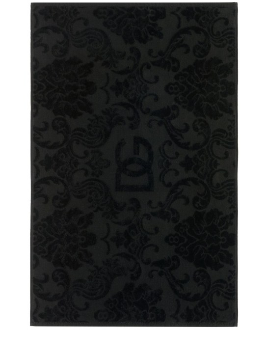 Dolce&Gabbana: 棉质浴室防滑垫 - 黑色 - ecraft_0 | Luisa Via Roma