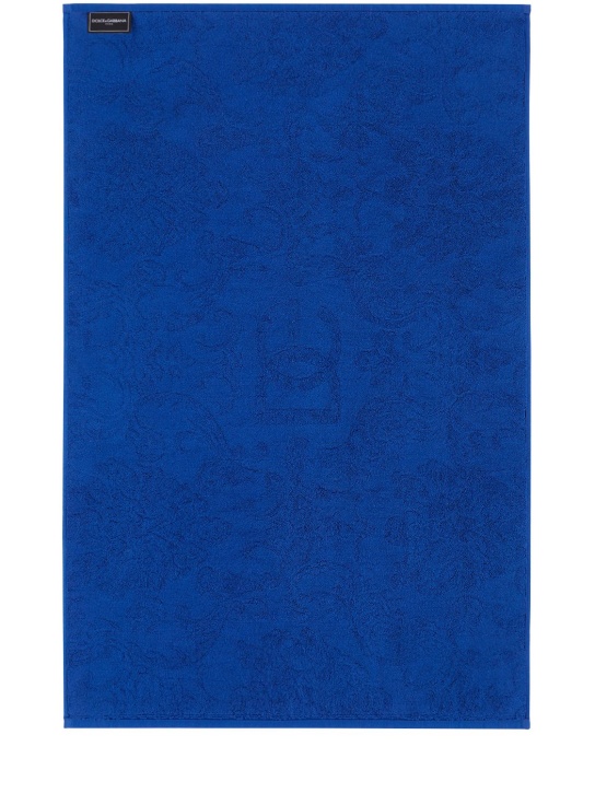 Dolce&Gabbana: Tapete de baño de algodón - Azul - ecraft_1 | Luisa Via Roma