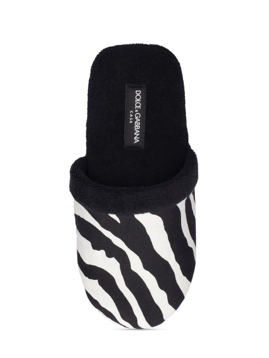 Dolce&Gabbana: Zebra slippers - Zebra - men_3 | Luisa Via Roma