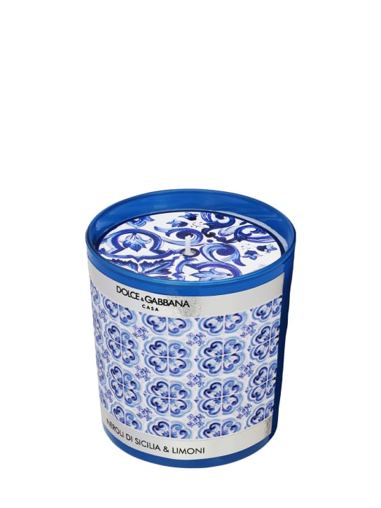 Dolce&Gabbana: 250 gr Sicilian neroli & lemon candle - Blue - ecraft_1 | Luisa Via Roma