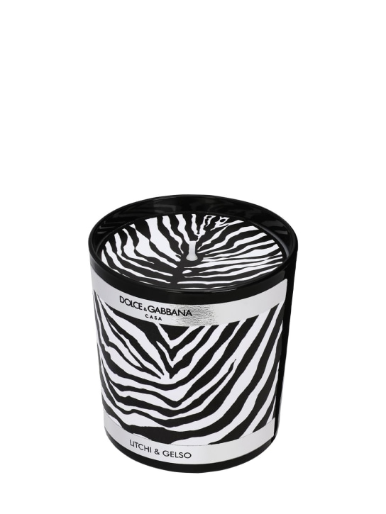 Dolce&Gabbana: 250gr Lychee & mulberry scented candle - Black/White - ecraft_2 | Luisa Via Roma