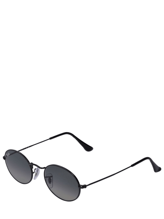 Ray-Ban: Ovale Sonnenbrille aus Metall - Schwarz/Grau - women_0 | Luisa Via Roma