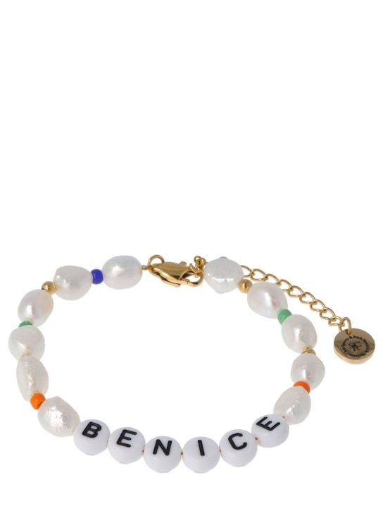 Sporty & Rich: Bracelet en fausses perles et perles Be Nice - Multicouleur/Blanc - women_0 | Luisa Via Roma