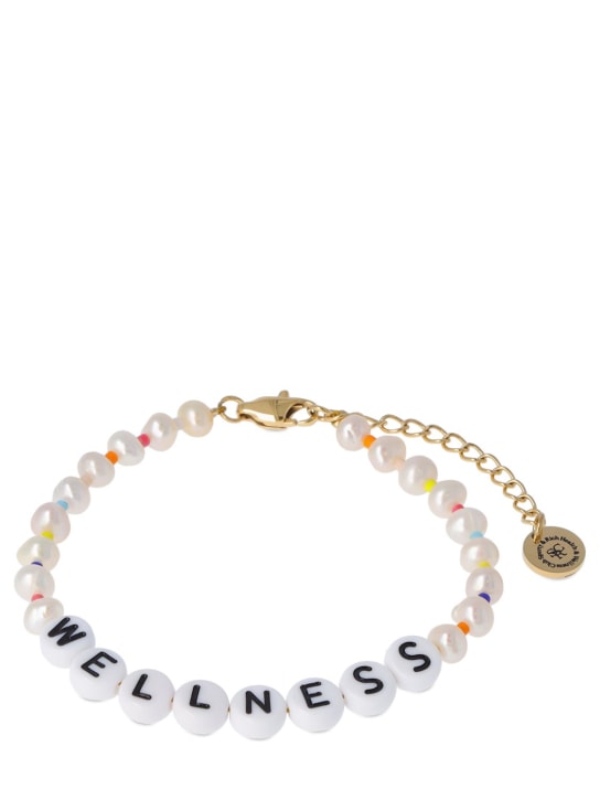Sporty & Rich: Wellness faux pearl & bead bracelet - Multi/White - women_0 | Luisa Via Roma