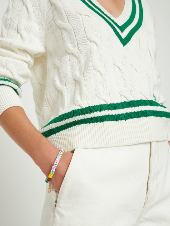 Sporty & Rich: Halskette mit Kunstperlen „Wellness“ - Bunt - women_1 | Luisa Via Roma