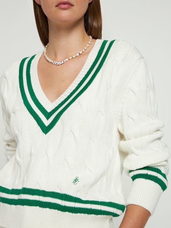 Sporty & Rich: Be Nice faux pearl & bead necklace - Multi/White - women_1 | Luisa Via Roma
