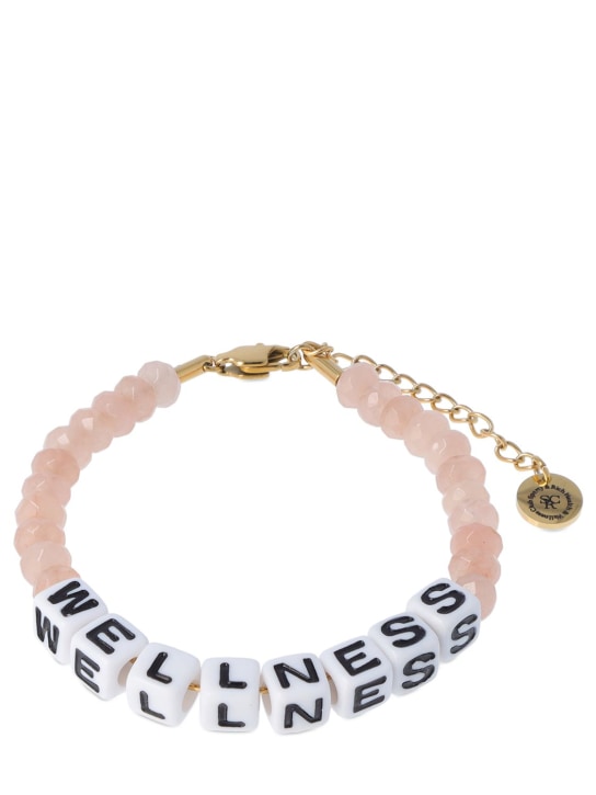 Sporty & Rich: Wellness bead necklace - Pink/White - women_0 | Luisa Via Roma