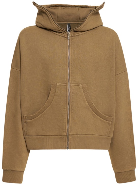 Entire Studios: Brushed cotton full-zip hoodie - men_1 | Luisa Via Roma