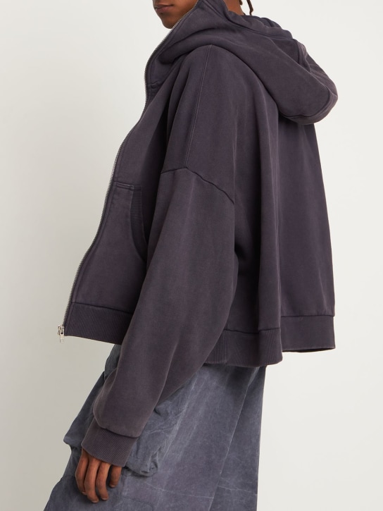 Entire Studios: Washed cotton full-zip hoodie - Mavi - men_1 | Luisa Via Roma