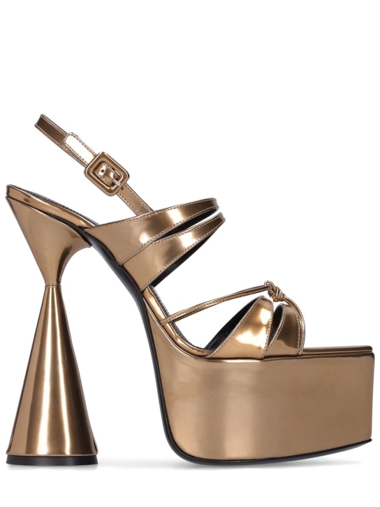 D'accori: 150毫米Belle金属色皮革凉鞋 - 古铜色 - women_0 | Luisa Via Roma