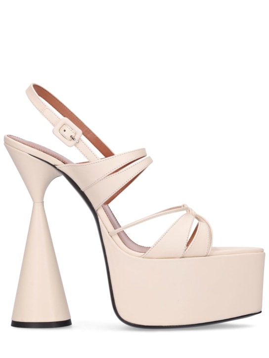 D'accori: 150mm Belle leather sandals - White - women_0 | Luisa Via Roma