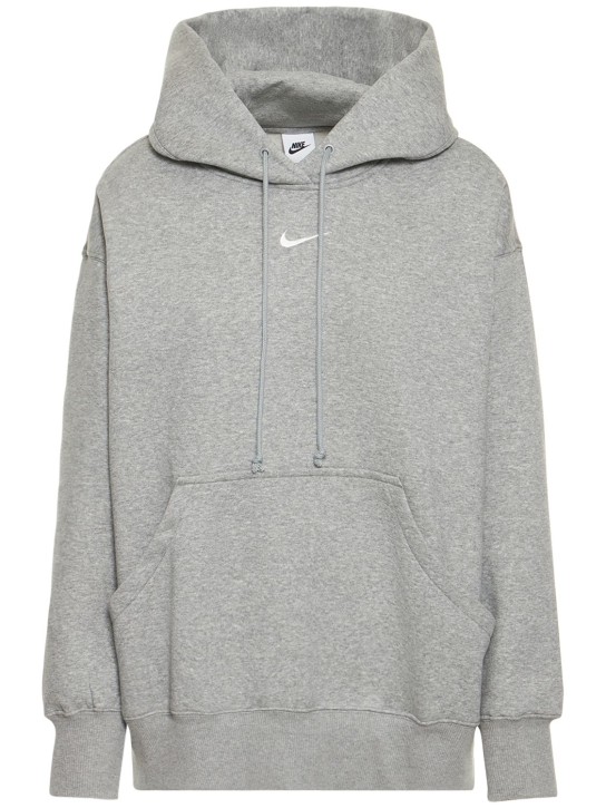 Nike: Oversized cotton blend hoodie - women_0 | Luisa Via Roma