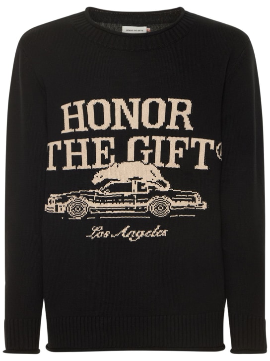 Honor the Gift: Baumwoll-Sweatshirt mit Rundhalsausschnitt - men_0 | Luisa Via Roma