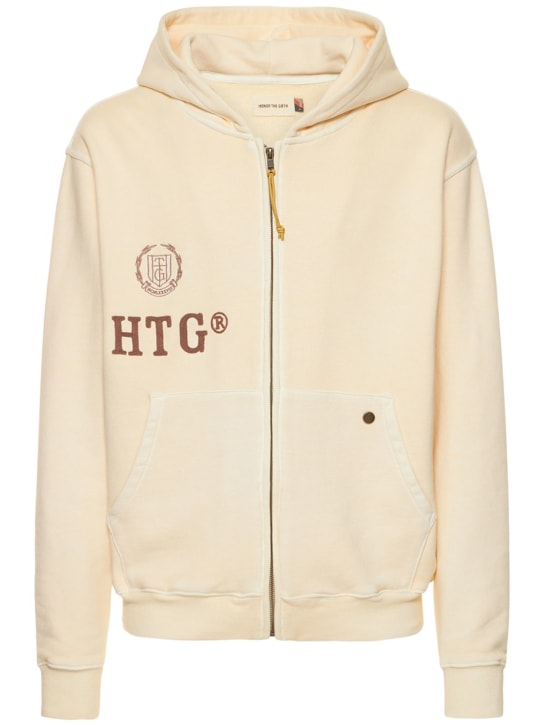 Honor the Gift: Cotton logo neighborhood hoodie - men_0 | Luisa Via Roma