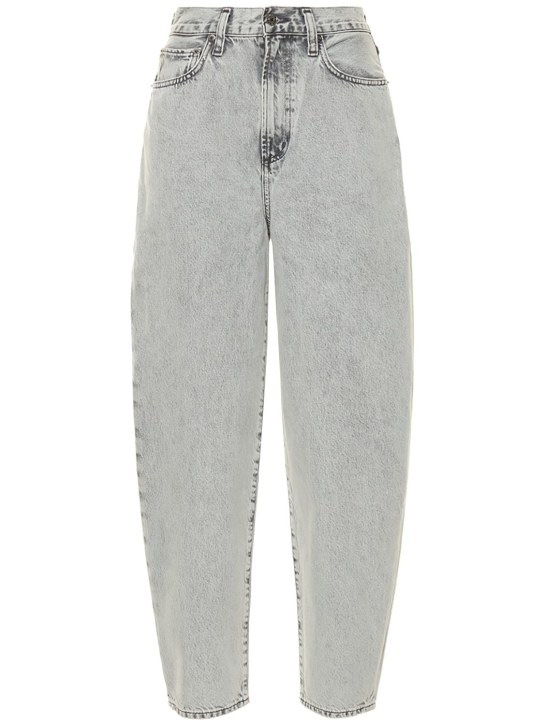 Agolde: Jeans abombados de algodón con cintura alta - women_0 | Luisa Via Roma
