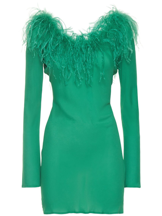 Giuseppe Di Morabito: ビスコースミニドレス - グリーン - women_0 | Luisa Via Roma