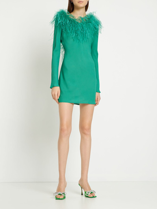 Giuseppe Di Morabito: ビスコースミニドレス - グリーン - women_1 | Luisa Via Roma