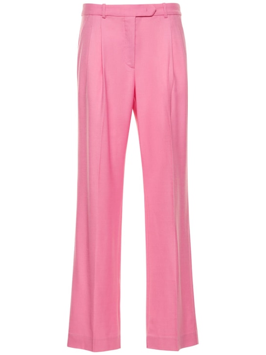 Designers Remix: Nottingham wool blend pants - Fuchsia - women_0 | Luisa Via Roma