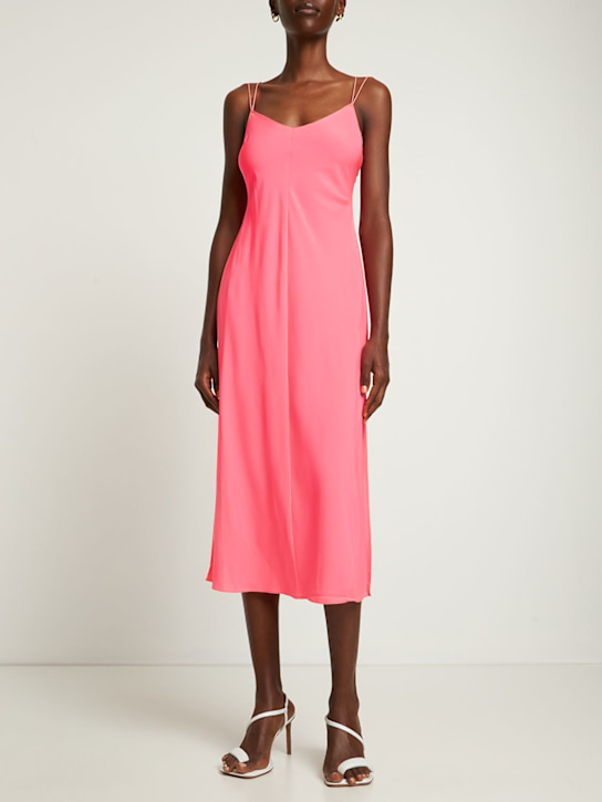 Designers Remix: Vestito midi Valerie con cutout - Fucsia - women_1 | Luisa Via Roma