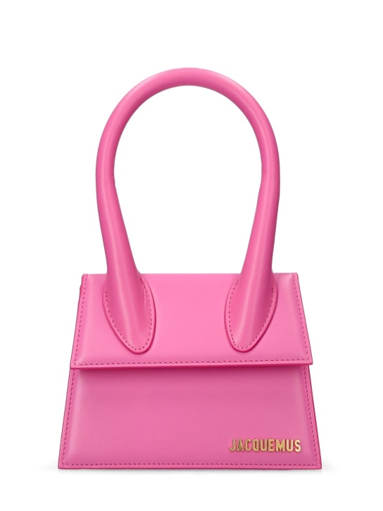 Jacquemus: Le Chiquito Moyen leather top handle bag - women_0 | Luisa Via Roma