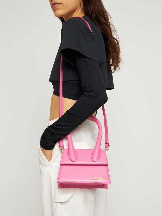 Jacquemus: Le Chiquito Moyen leather top handle bag - women_1 | Luisa Via Roma
