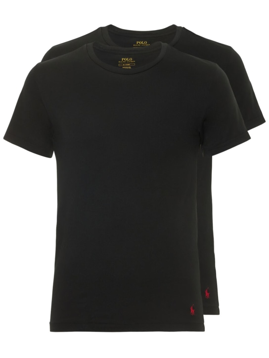 Polo Ralph Lauren: Lot de 2 t-shirts à manches courtes en jersey - Noir - men_0 | Luisa Via Roma