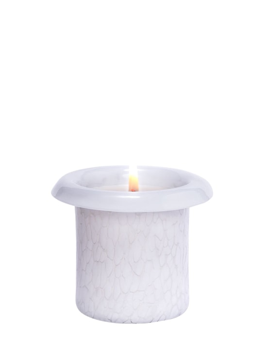 Aina Kari: "600" Murano glass candle - White - ecraft_0 | Luisa Via Roma