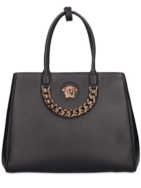Versace: Grand sac cabas en cuir Medusa - women_0 | Luisa Via Roma
