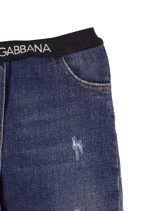 Dolce&Gabbana: ウォッシュドデニム風パンツ - デニム - kids-boys_1 | Luisa Via Roma