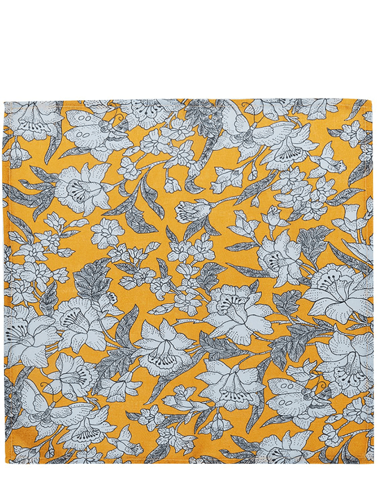 La Double J: Set di 6 tovaglioli grandi in lino stampato - Lilium Zafferan - ecraft_1 | Luisa Via Roma