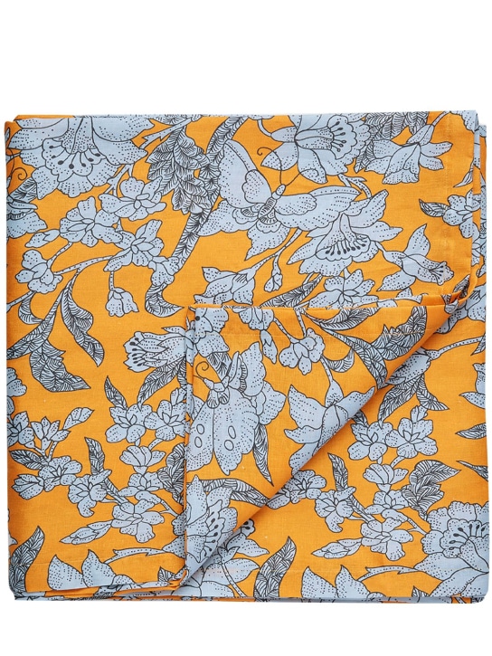 La Double J: Large printed linen tablecloth - Lilium Zafferan - ecraft_0 | Luisa Via Roma